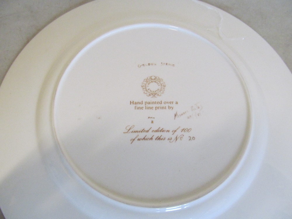 A limited edition Caveswall china plate 'Gold Spring' boxed, signed Michael Bates - Image 4 of 4