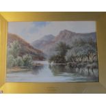 Harry H. Parker watercolour 'Langdale Pikes' in gilt frame