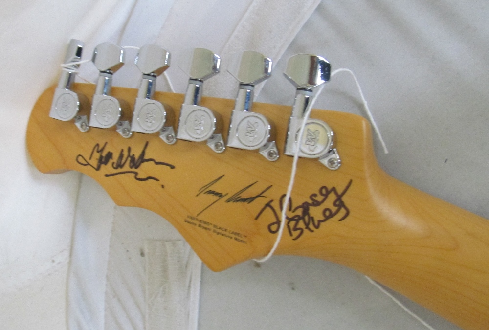 A Fret King Corona DBR guitar for Walter Trout benefit signed by the performers - Image 8 of 8