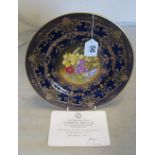 A limited edition Caveswall china plate 'Gold Spring' boxed, signed Michael Bates