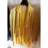 A vintage Bruce Oldfield yellow satin shirt/jacket