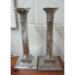 A pair Victorian silver candlesticks