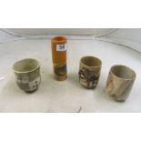 Four pieces of Japanese pottery circ 1920's/40's