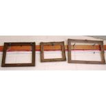 Three gilt picture frames