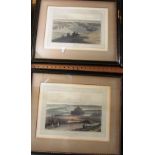 Four William Daniell prints:- 'Nr Regents Square', 'Shoreham', 'Ovington' and 'Brighton'