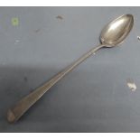 A Newcastle silver feather edged basting spoon 3.39oz
