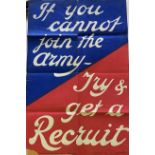 [WORLD WAR I]: An original colour lithograph 19 x 29” World War I recruitment poster printed by