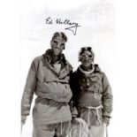 HILLARY EDMUND: (1919-2008) New Zealand mountaineer, the first man, with Tenzing Norgay,