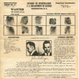 [DILLINGER JOHN]: (1903-1934) American Bank Robber.