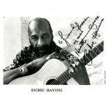 HAVENS RICHIE: (1941-2013) American singer and guitarist who performed as the opening act of the