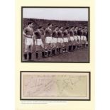 MANCHESTER UNITED: A good pair of pages removed from the same autograph album,