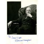 MAUGHAM W. SOMERSET: (1874-1965) English playwright & novelist. Signed and inscribed 4.5 x 6.