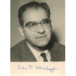 WEISSKOPF VICTOR: (1908-2002) Austrian-born American Physicist.