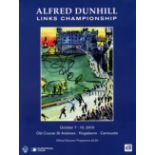 GOLF: A printed 8vo official souvenir programme for the Alfred Dunhill Links Championship at the