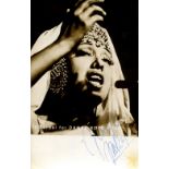 BAKER JOSEPHINE: (1906-1975) African-American Dancer and Singer. Vintage signed 3.5 x 5.