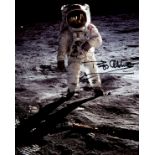 ALDRIN BUZZ: (1930- ) American Astronaut, Lunar Module Pilot of Apollo XI (1969).