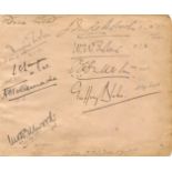 ROYAL NAVY: An oblong 8vo page removed from an autograph album signed by various Admirals and other