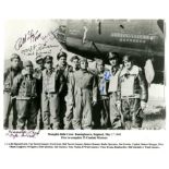 MEMPHIS BELLE: A multiple signed 10 x 8 photograph by various World War II crew members