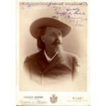 CODY W. F.: (1846-1917) American showman, known as 'Buffalo Bill'.