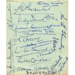 NAVAL LEADERS: A rare multiple signed 8vo page removed from an autograph album