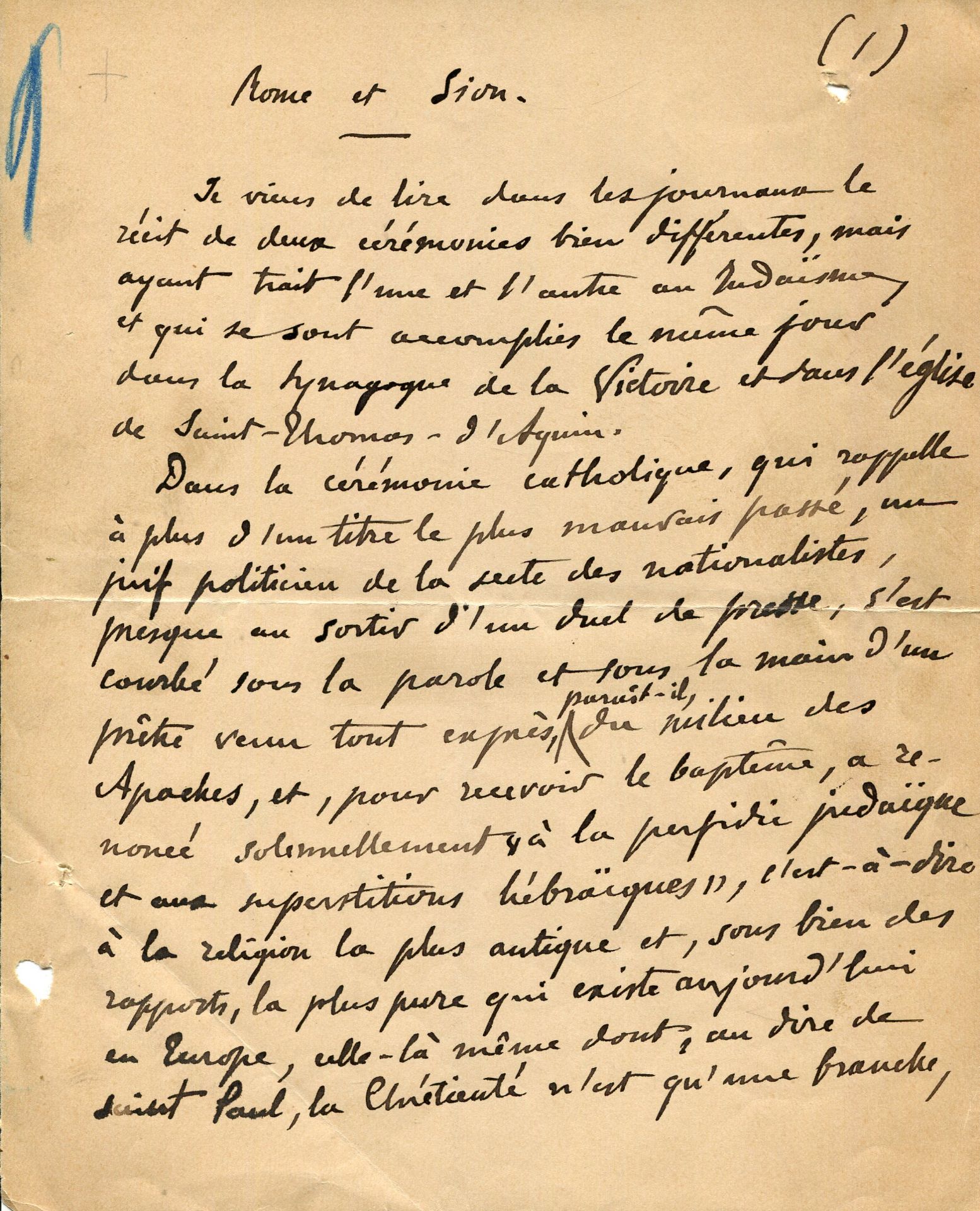 LOYSON HYACINTHE: (1827-1912) also known as Père Hyacinthe.