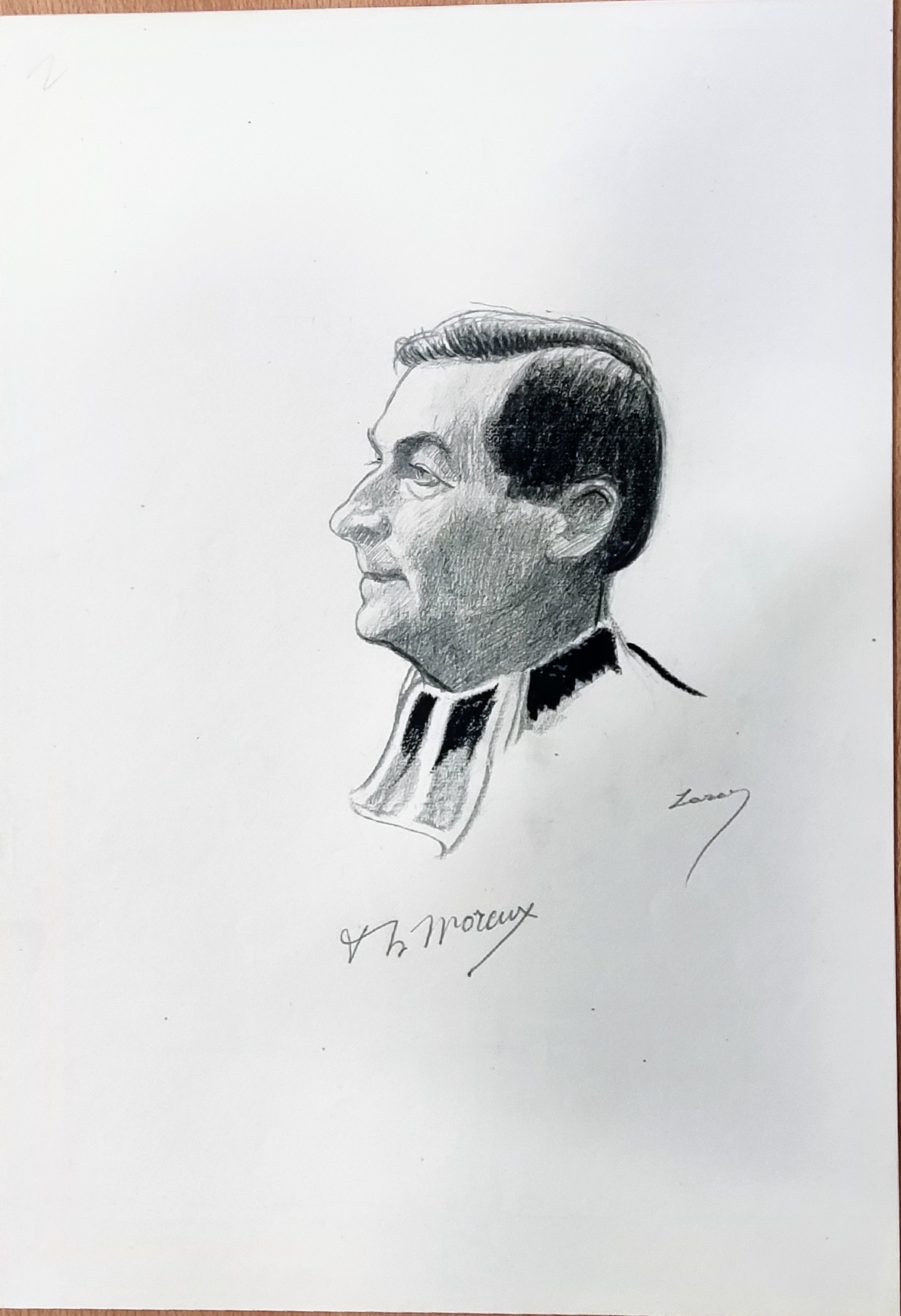 FAMOUS MEN & WOMEN: An unusual, good selection of original pencil portraits, - Image 7 of 9