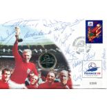 ENGLAND FOOTBALL: A good First Day Cover issued for the World Cup in France 1998 and featuring a