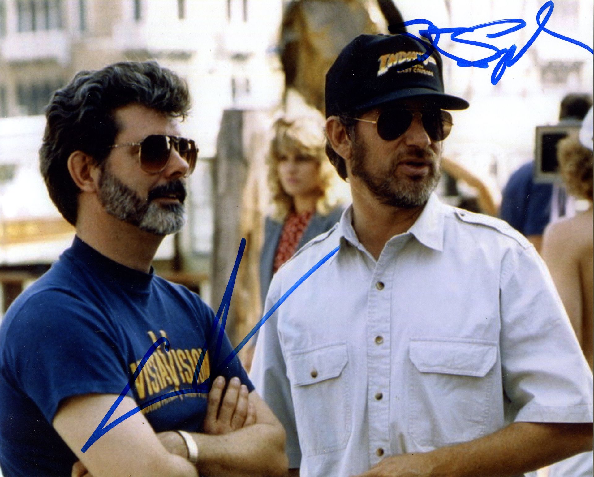 LUCAS & SPIELBERG: George Lucas (1944- ) American film Director,