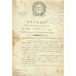 CONVENTION NATIONALE: A good multiple signed National Convention decree,