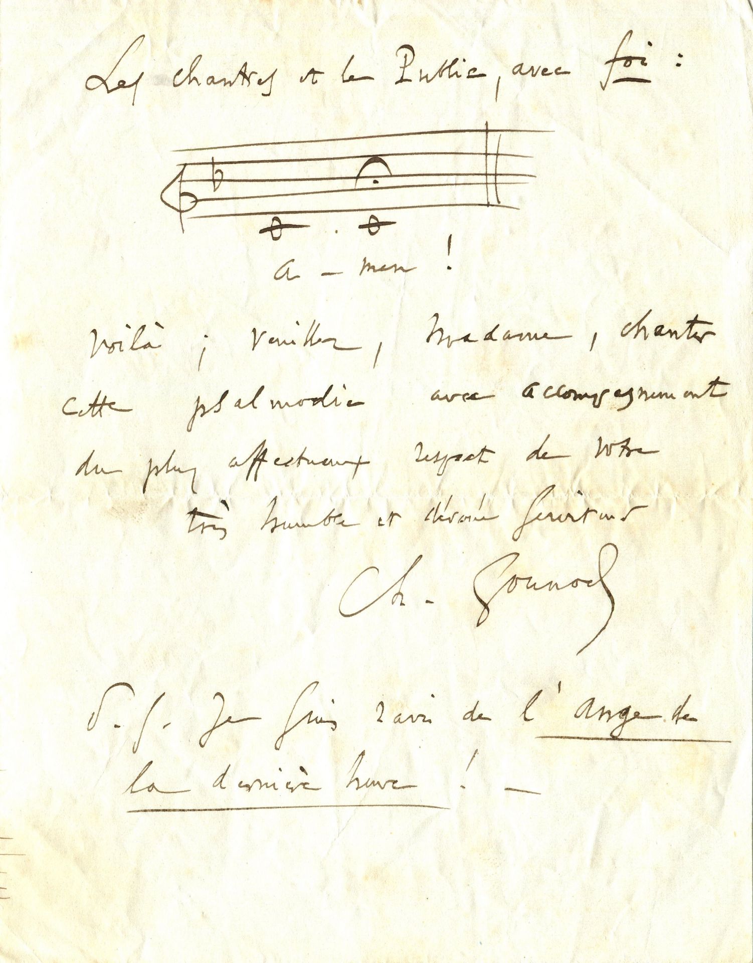 GOUNOD CHARLES: (1818-1893) French Composer. - Bild 3 aus 3