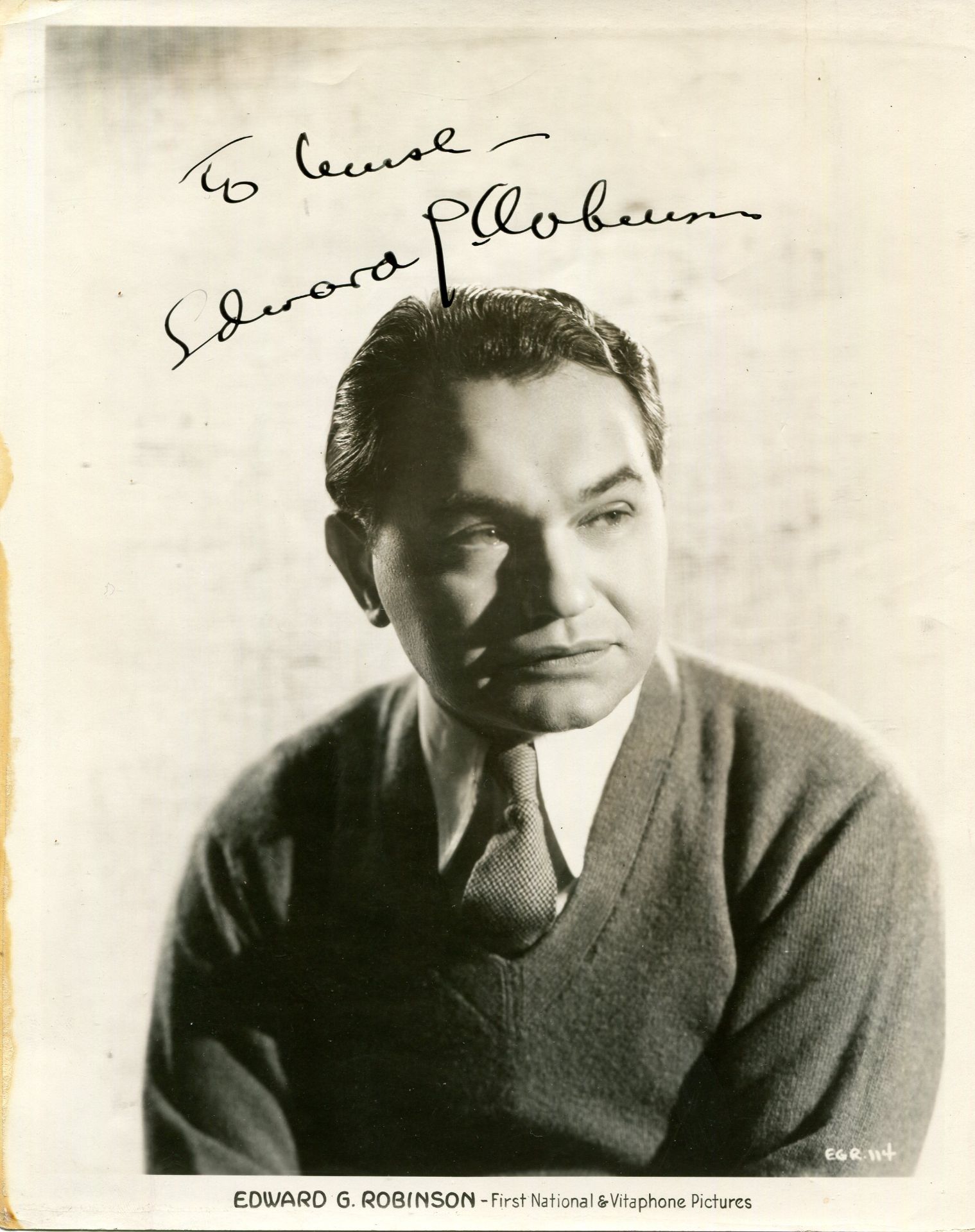 ROBINSON EDWARD G.: (1893-1973) Romanian-born American actor, Academy Award winner.