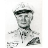 UNITED STATES ARMY: Small selection of three vintage signed 8 x 10 photographs and a signed card by