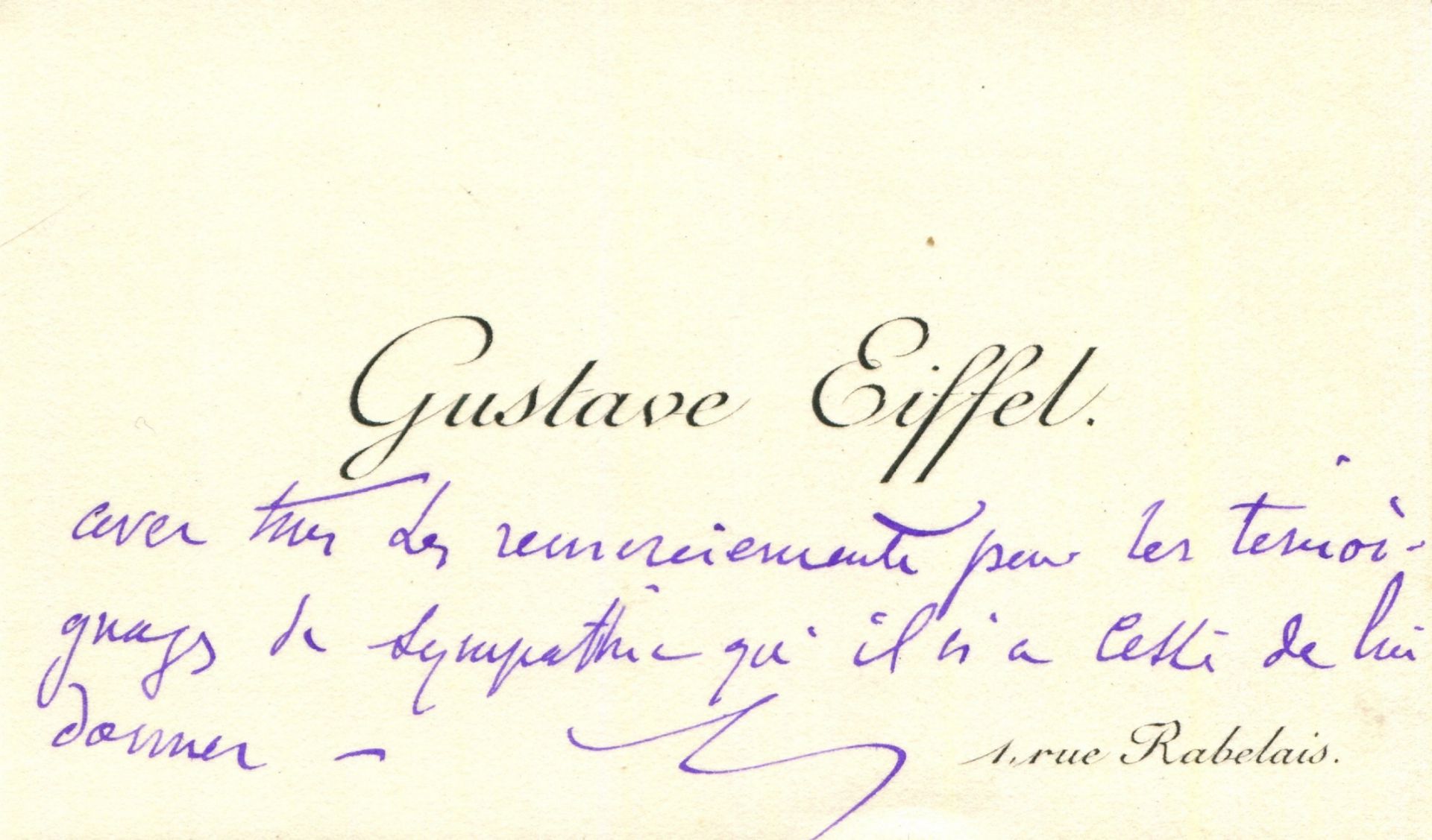 EIFFEL GUSTAVE: (1832-1923) French civil engineer whose company designed and built the Eiffel Tower