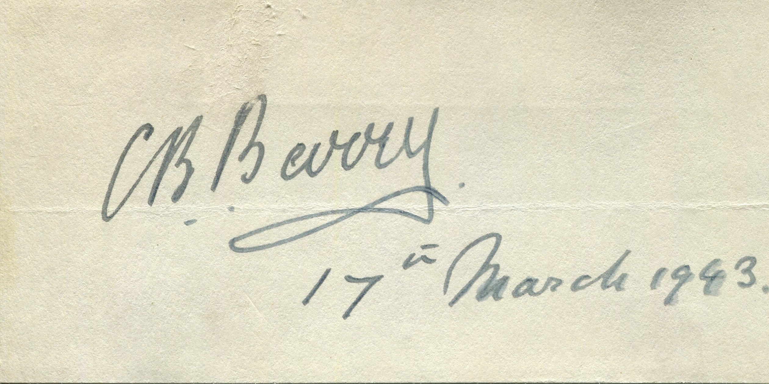 BRITISH NAVY: Small selection of signed clipped pieces, cards, A.L.S. (1) etc. - Image 5 of 5