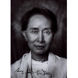 AUNG SAN SUU KYI: (1945- ) Burmese Politician, Diplomat and Author. Prime Minister of Myanmar.
