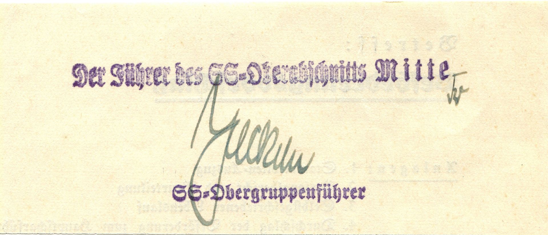 JECKELN FRIEDRICH: (1895-1946) German SS-Obergruppenfuhrer of World War II who served as a Higher - Image 2 of 2