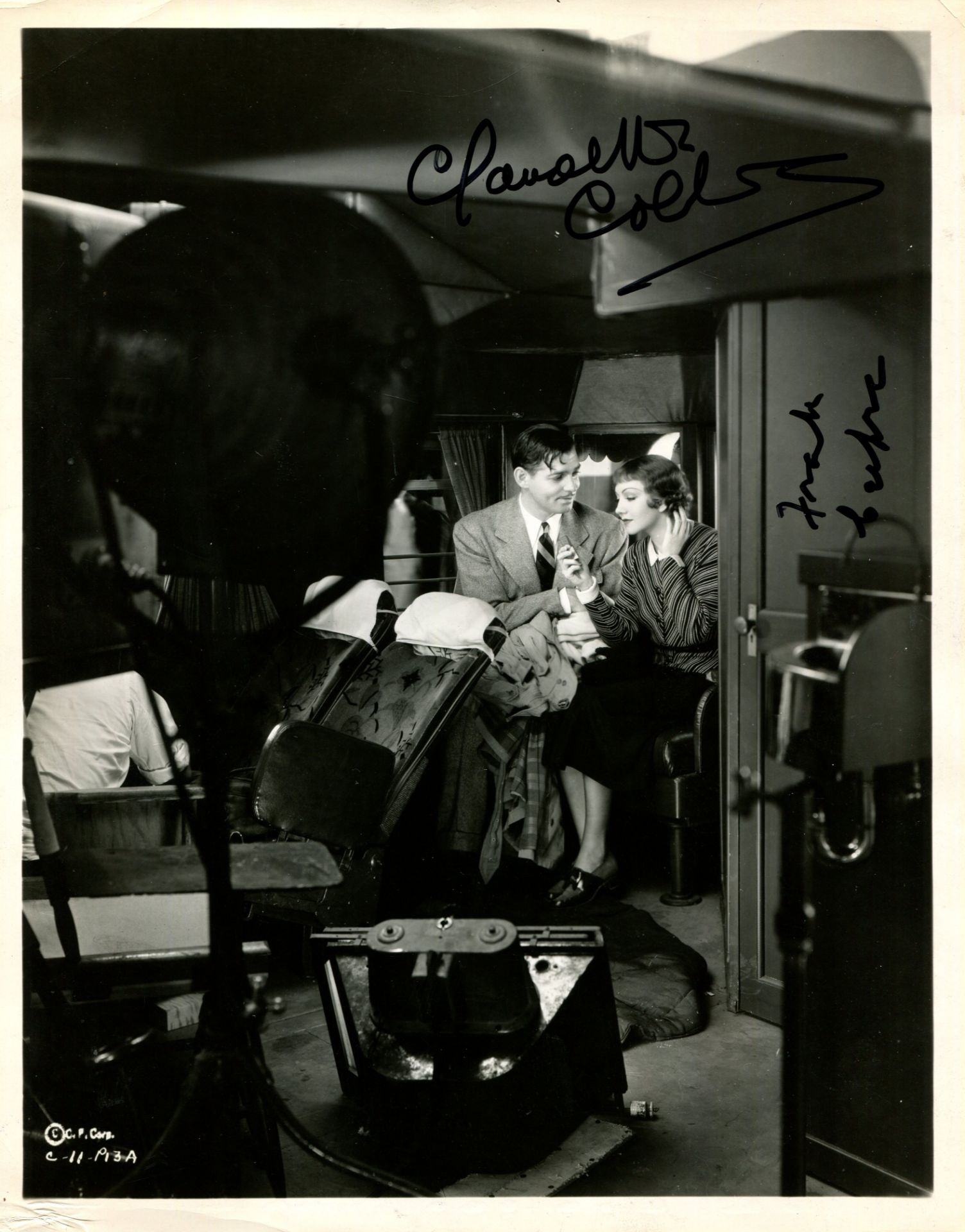 IT HAPPENED ONE NIGHT: Signed 8 x 10 photograph by both Frank Capra (director and co-producer) and