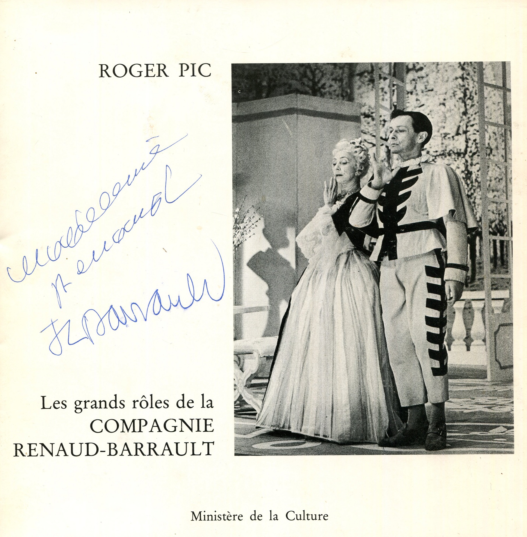 FRENCH THEATRE: Small selection of multiple signed theatre programmes by various actors,