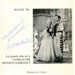 FRENCH THEATRE: Small selection of multiple signed theatre programmes by various actors,