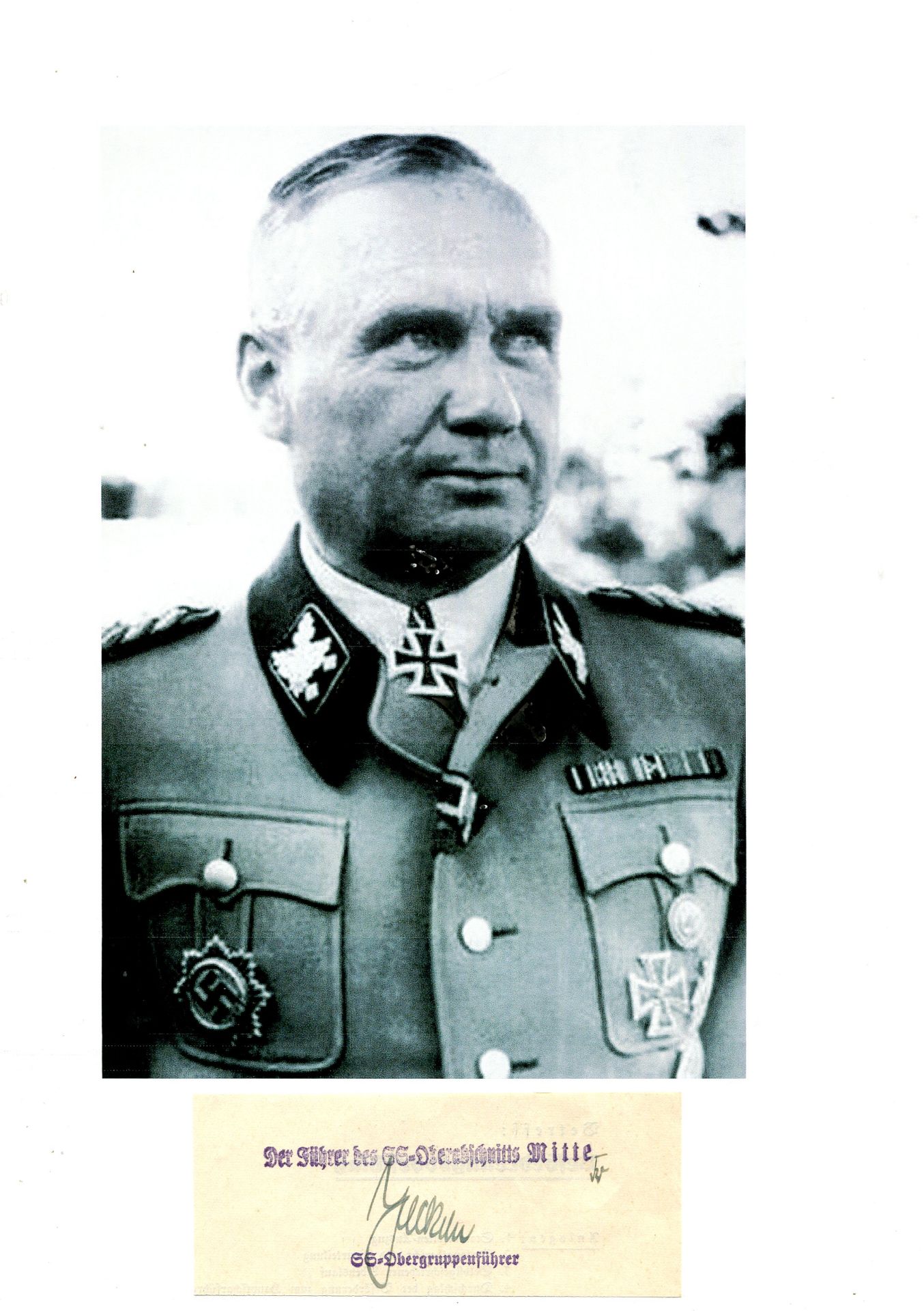 JECKELN FRIEDRICH: (1895-1946) German SS-Obergruppenfuhrer of World War II who served as a Higher