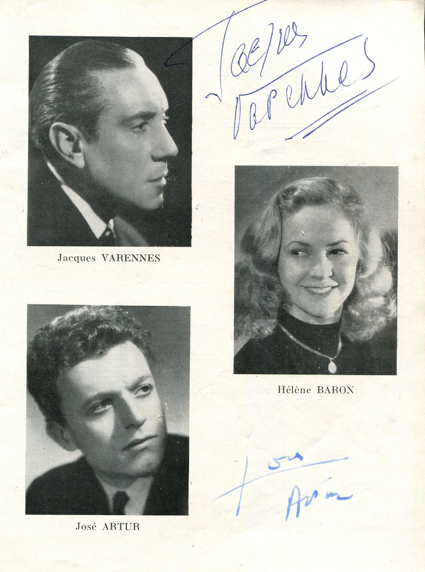 FRENCH THEATRE: Small selection of multiple signed theatre programmes by various actors, - Bild 10 aus 19