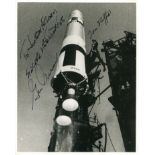 GEMINI 9A: Vintage signed and inscribed 8 x 10 photograph by both crew members of the Gemini 9A