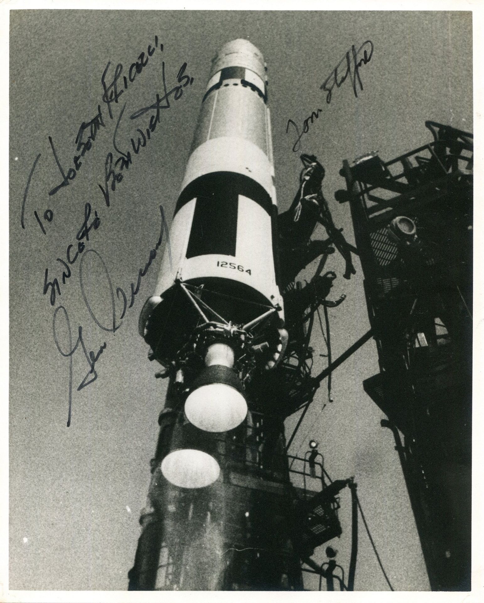 GEMINI 9A: Vintage signed and inscribed 8 x 10 photograph by both crew members of the Gemini 9A