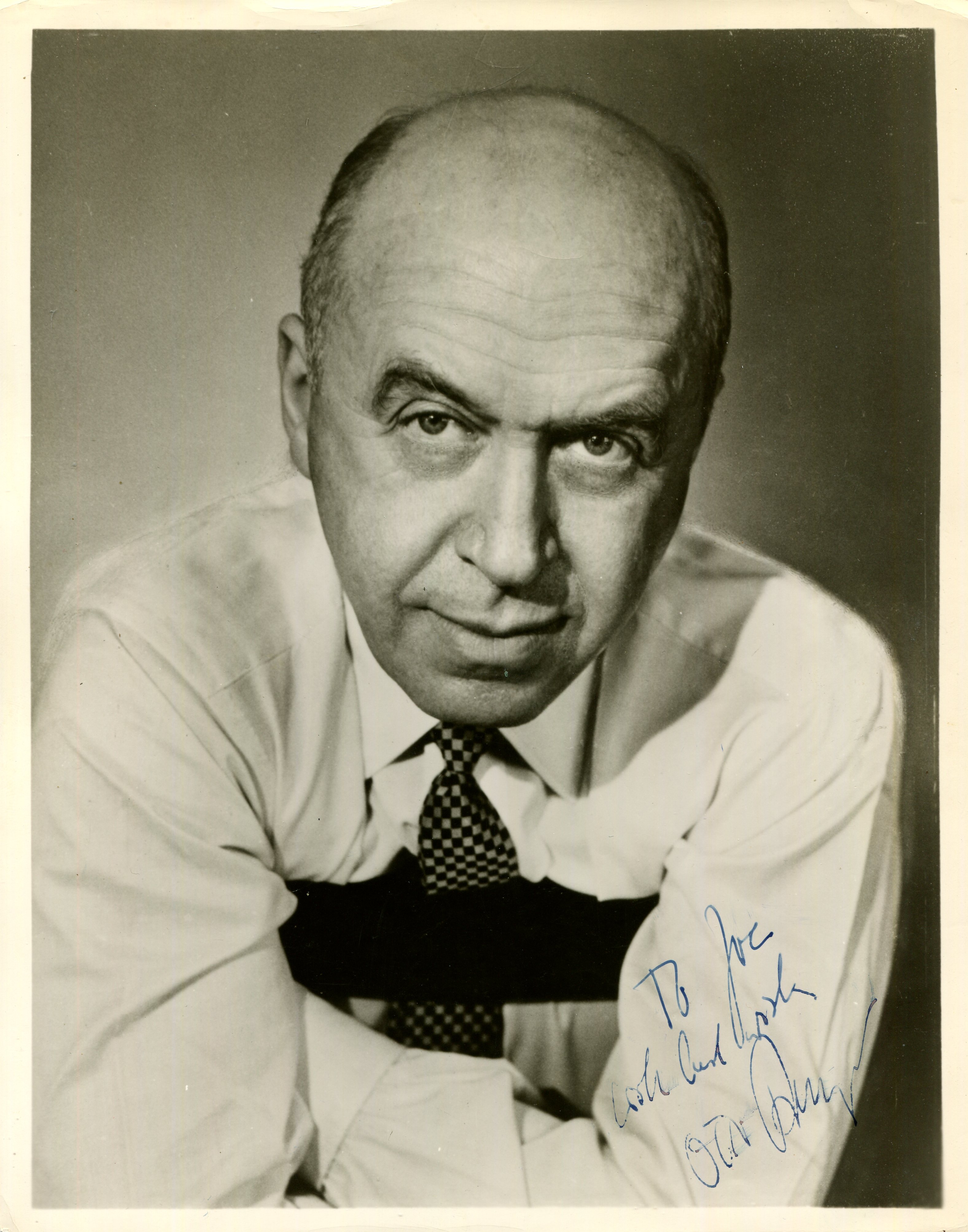 PREMINGER OTTO: (1905-1986) Austro-Hungarian-born film director, an Academy Award nominee.