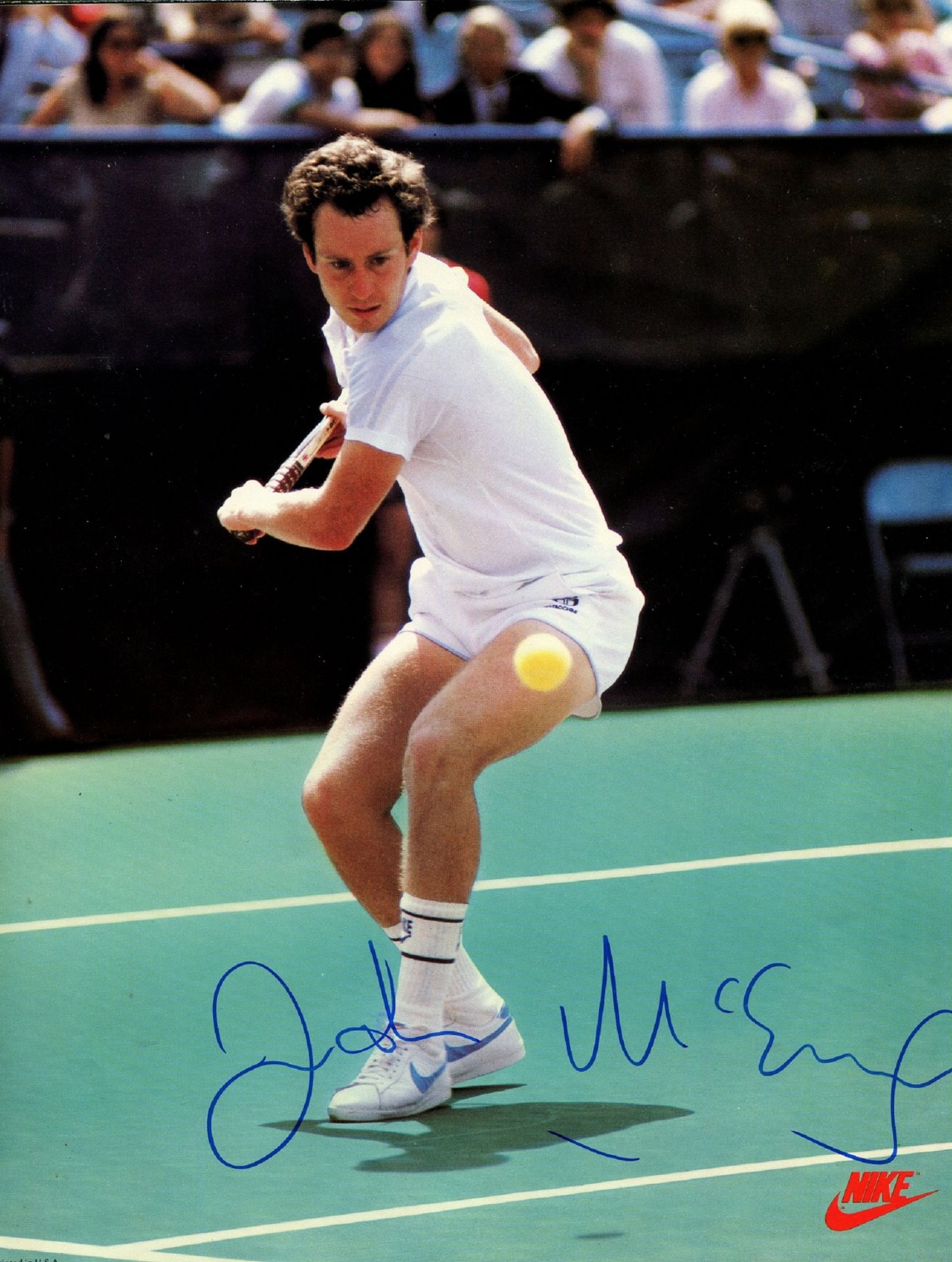 MCENROE JOHN: (1959- ) American tennis Player, former world number one. A fine colour signed 8.