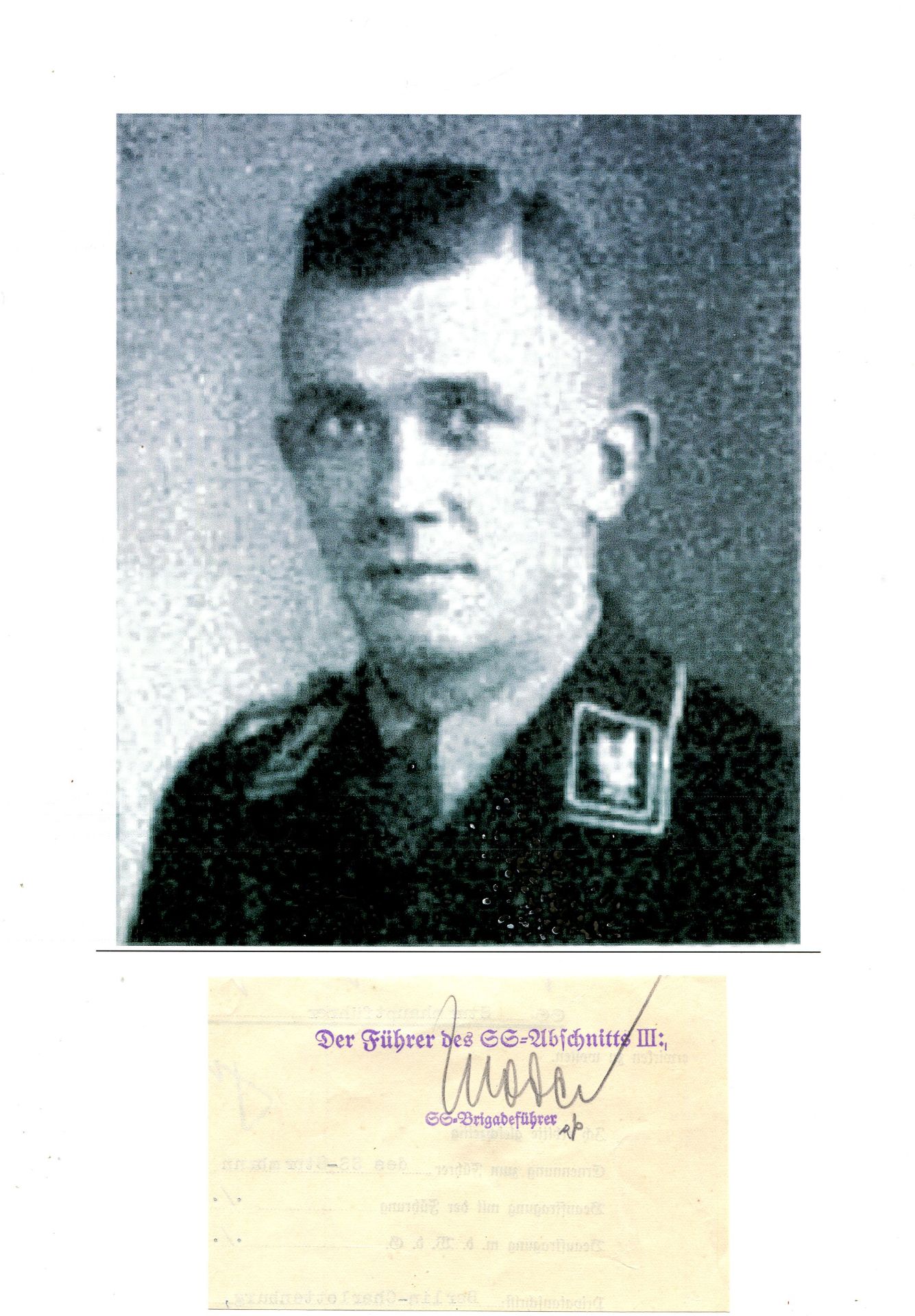 MODER PAUL: (1896-1942) German SS-Gruppenfuhrer of World War II who served as the SS and Police