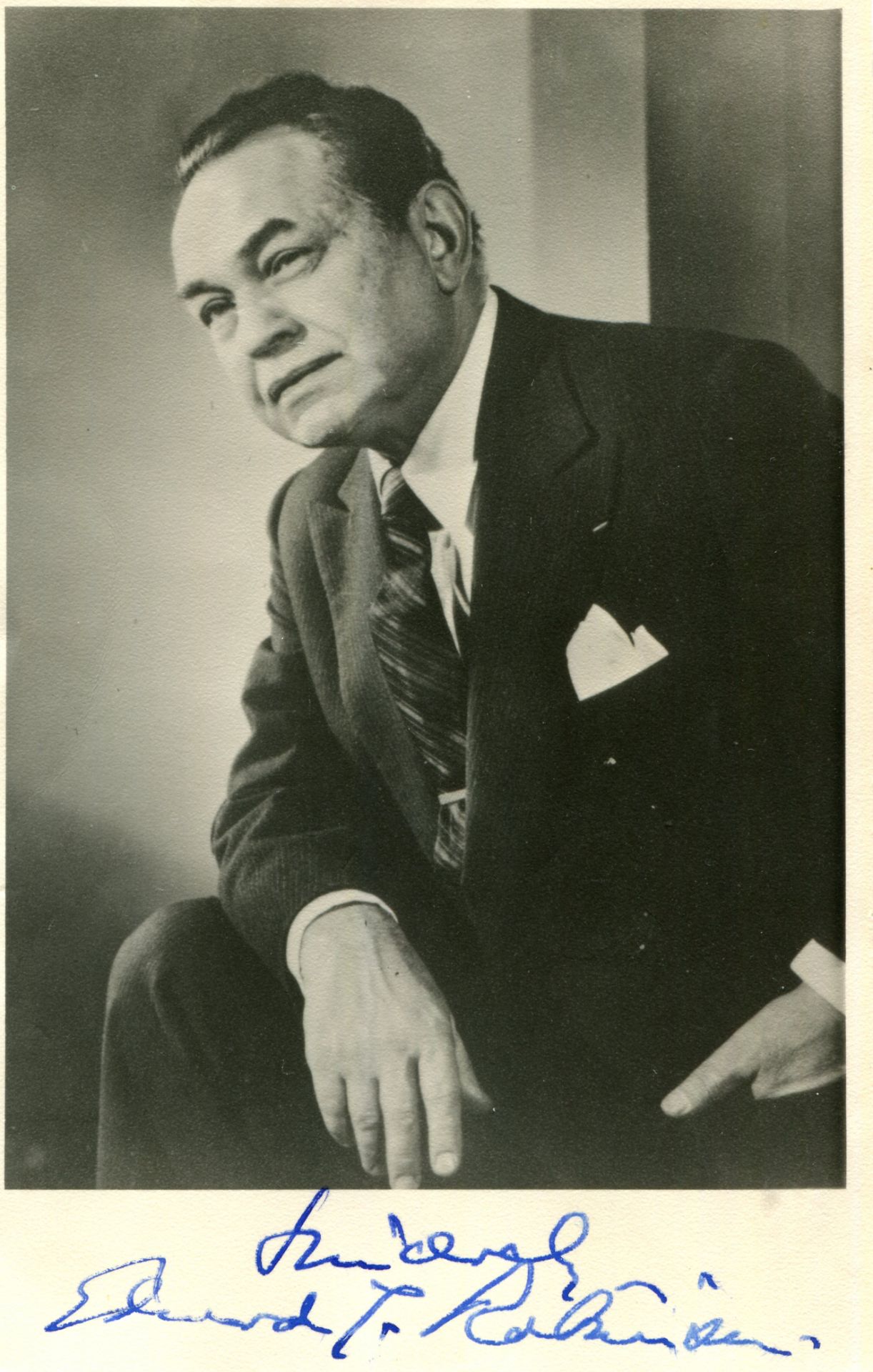 ROBINSON EDWARD G.: (1893-1973) Romanian-American actor, recipient of an Academy Honorary Award.