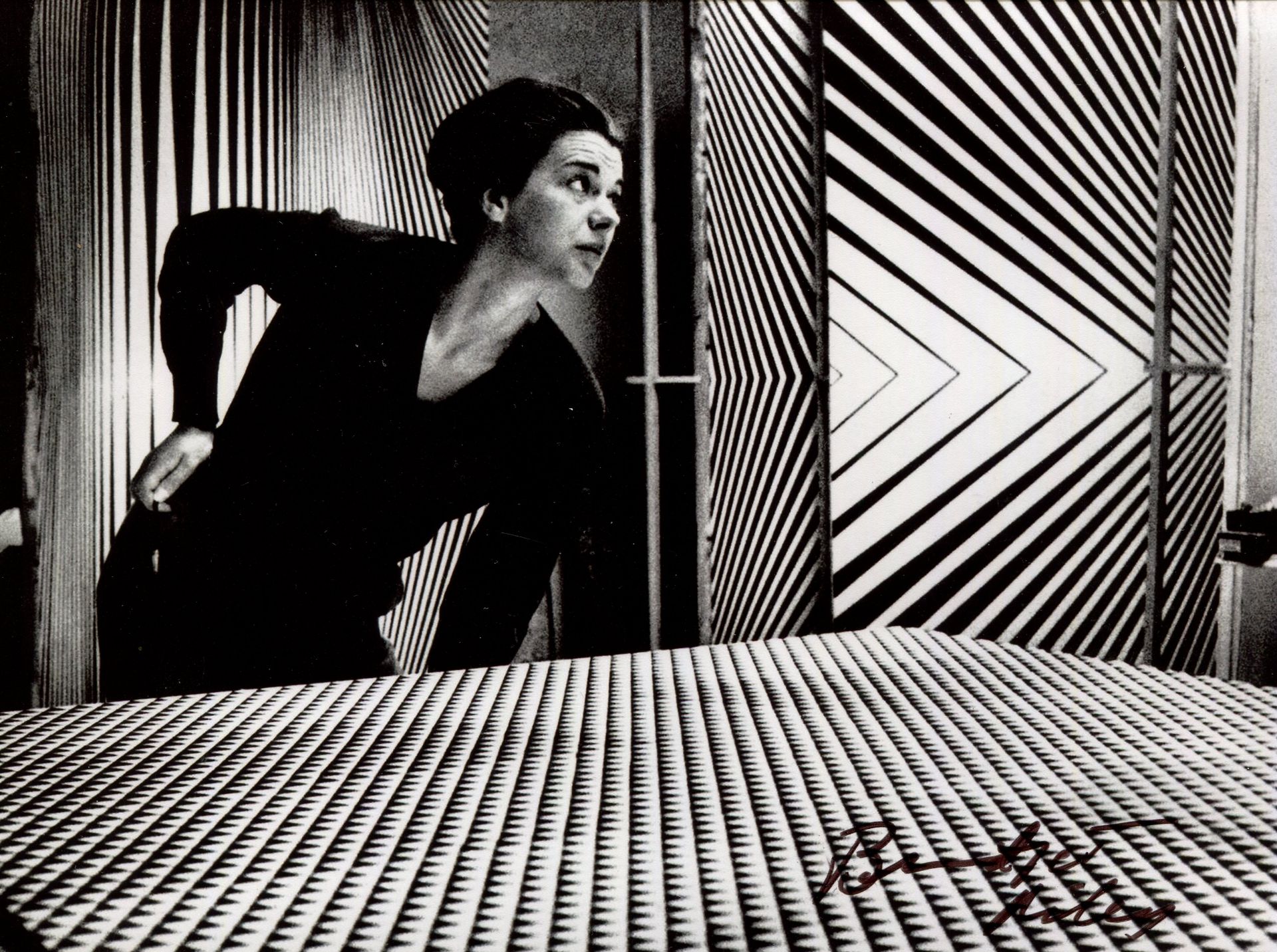 RILEY BRIDGET: (1931- ) English Painter, known for her Op Art.