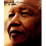 MANDELA NELSON: (1918-2013) President of South Africa 1994-99. Nobel Peace Prize winner, 1993.