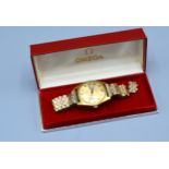 An Omega Automatic Gold Plated Gentleman's Wrist Watch with original box